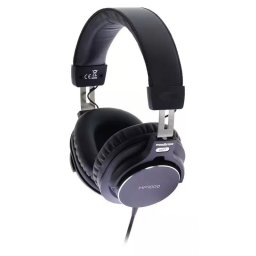 Auriculares Woodbrass HP1000 con cable Jack 3,5 mm para estudio cerrados negros