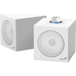 Altavoces Genius PC con conexión USB y potencia total de 4 W blancos