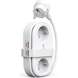 Regleta Orico AP3 6 Tomas CEE 7/4 USB-A USB-C con Protección y Cable 1,5 m