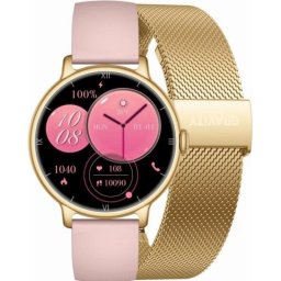 Gravity GT33-1 Bluetooth GPS 41mm Oro Correa Milanaise IP68 Pulsómetro Tensiómetro
