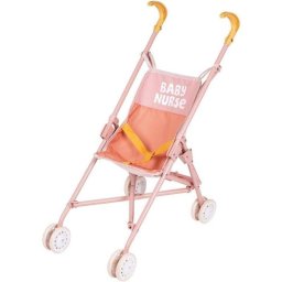 Carrito Plegable Smoby Baby Nurse Para Muñecas Hasta 42 cm Rosa
