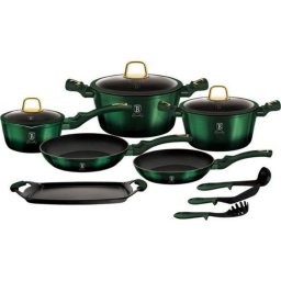 Set de sartenes y ollas Berlinger Haus METALLIC EMERALD 12 piezas verde