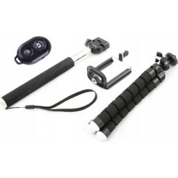 Monopod selfie Xrec 4 en 1 con stativo flexible y piloto Bluetooth