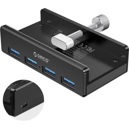 Hub Orico 4 puertos USB 3.0 5 Gbps modelo MH4PU-P-BK-BP activo con microUSB