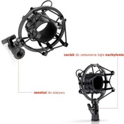 Micrófono Mozos SHM1 antivibración metálico con adaptador universal