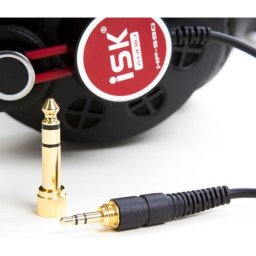 Auriculares ISK HP-580 con cable Mini Jack 3,5 mm, diseño semiabierto rojo