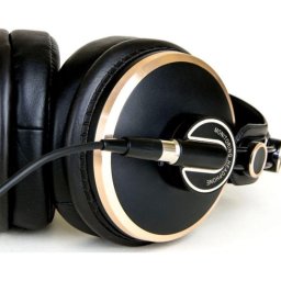 Auriculares ISK HD9999 con cable Mini Jack 3,5 mm, cerrados, cuero ecológico dorados