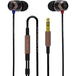 Auriculares SoundMagic E10C con cable Mini Jack 3,5 mm, micrófono y control volumen, color marrón