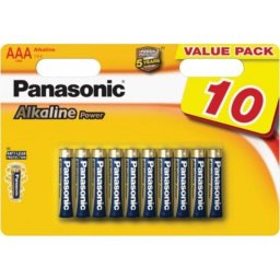 Batería Panasonic Alkaline Power AAA R03 10 unidades