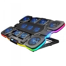 Base refrigerante Rampage GLACIERS50 Gaming 14-17" RGB 11 ventiladores