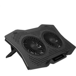Base de refrigeración portátil Omega OMNCP2FB con 2 ventiladores USB RGB