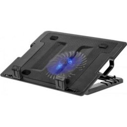 Base refrigeradora para portátil Rebel KOM1051 17" USB doble iluminación LED
