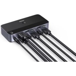 Conmutador KVM Ugreen HDMI 2.1 2x2 con USB 3.0 y USB-C