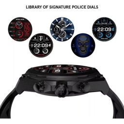 Police PEIUN00003X2 Bluetooth GPS 46mm Negro Correa Única Resistente al agua 5ATM