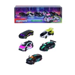 Set 5 Coches Miniatura Majorette SL Neon Racer 1/64 con Detalles Neón