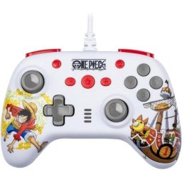 Mando Konix One Piece Alámbrico USB Nintendo Switch/PC Blanco