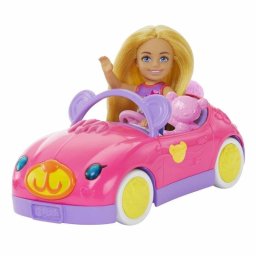 Muñeca Barbie Chelsea Playset Coche Convertible Osito Peluche HXN05
