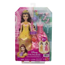 Muñeca Mattel Disney Princess Bella 2 en 1 295 mm con 9 accesorios