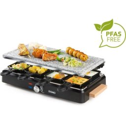 Raclette Domo DO9262G 8 Personas 1400W Piedra Natural y Plancha Grill