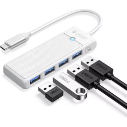 Hub Orico 4 puertos 5 Gbit/s modelo PAPW4A-C3 con USB-C y USB-A