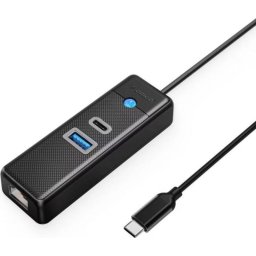 Hub Orico 3 puertos 2.5G Ethernet USB-C modelo PW3UR25-C3 con protección