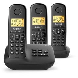 Teléfono inalámbrico DECT Gigaset Basic 100A Trio con contestador digital
