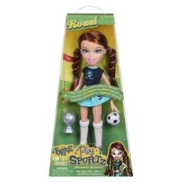 Muñeca Bratz Play Sportz Roxxi (fútbol) pelo castaño trenzas