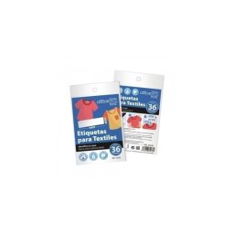 Etiquetas Adhesivas para Téxtiles Bi-office 4.5x1.2cm Blíster 36 Unidades Blanco