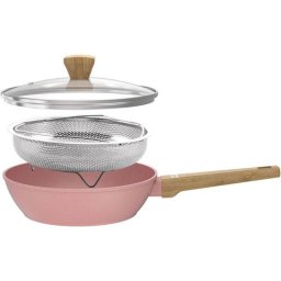 Juego de Sauteuse Arthur Martin AM0333 Cerámico Rosa 3 Piezas Inducción