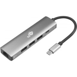 Hub USB-C Lenovo AKTBXKA5W1U31RJ con 3 USB-A 3.0 y RJ45 para red