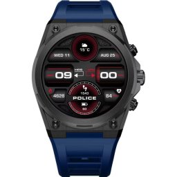 Police PEIUN00003X1 Bluetooth 47,5mm Gunmetal Correa Negra IP68 5ATM