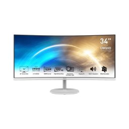 Monitor MSI Pro MP341CQ 34" UltraWide Quad HD 100Hz VA Curvo FreeSync Blanco