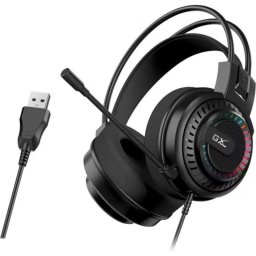 Auriculares Genius con cable USB, Over-Ear, RGB, Micrófono, Negro