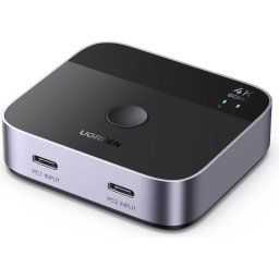 Switch KVM Ugreen AW502 55451 HDMI USB-C 4K 60Hz HDR Aluminio
