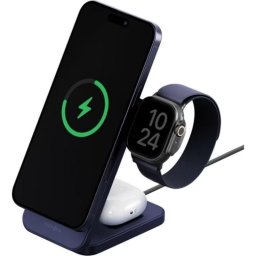 Cargador inalámbrico Energea MagTrio 2 azul 3 en 1 MagSafe Qi2 25 W