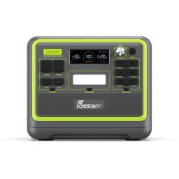 Estación de energía Fossibot F2400 2048Wh 6 puertos AC, 6 USB, 4 CC Batería LiFePO4 Carga rápida solar y red