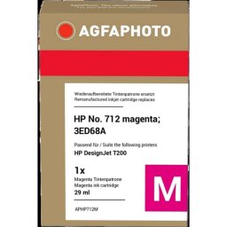 Cartucho de tinta AGFAPHOTO APHP712M magenta compatible para impresoras HP