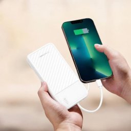 Power Bank Wozinsky W11-W 10000 mAh LED con cables integrados