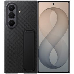Funda para móvil Samsung Carbono Negra con soporte para Galaxy Z Fold8 Ultra