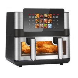 Freidora de Aire Autrucker Doble Cesta 8,5L 2000W Pantalla Táctil LED
