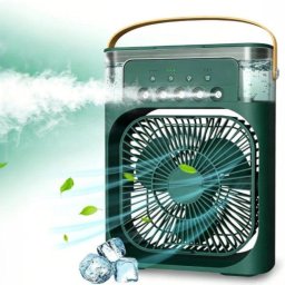 Mini Ventilador Evaporativo Autrucker 3 Velocidades Temporizador 7 Colores Luz LED Nebulizador