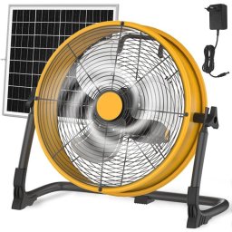 Ventilador de Sobremesa Autrucker Solar Recargable 15W 12" 4 Velocidades Motor DC Silencioso Función Inversa