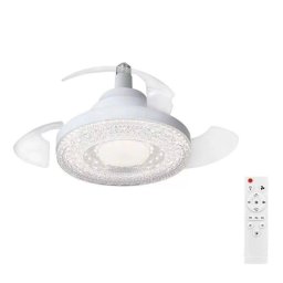 Ventilador de Techo con Luz Autrucker Aspas Ocultas 3 Velocidades LED Regulable con Mando