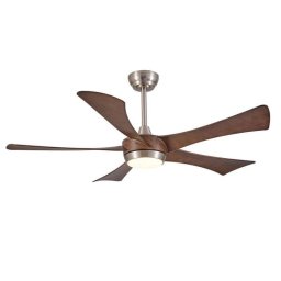 Ventilador de Techo con Luz Autrucker 52" Aspas Madera Regulable Mando Función Invierno Silencioso