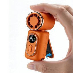 Mini Ventilador de Mano Autrucker 6 Velocidades Recargable con Pinza y Pantalla LED