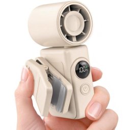 Mini Ventilador Autrucker Portátil con Pinza 4 Velocidades Pantalla LED Batería Recargable