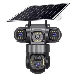Cámara IP Autrucker 6K 12MP Visión Nocturna Exterior Panel Solar Audio Bidireccional