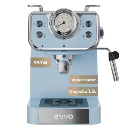 Cafetera Espresso Evvo Intensa Retro 1,5 L 15 Bares con doble salida y vaporizador
