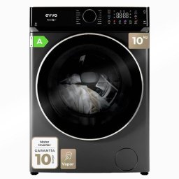Lavadora Evvo Nova Q10X Carga Frontal 10 kg 1400 rpm Clase A Inox Motor Inverter