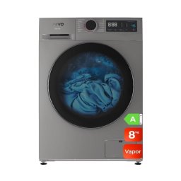 Lavadora Evvo Home Nature Carga Frontal 8 Kg 1350 rpm Clase A Inox Motor Inverter